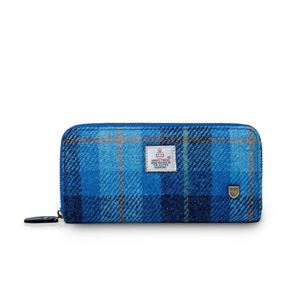 6146 Navy Tartan Long Purse